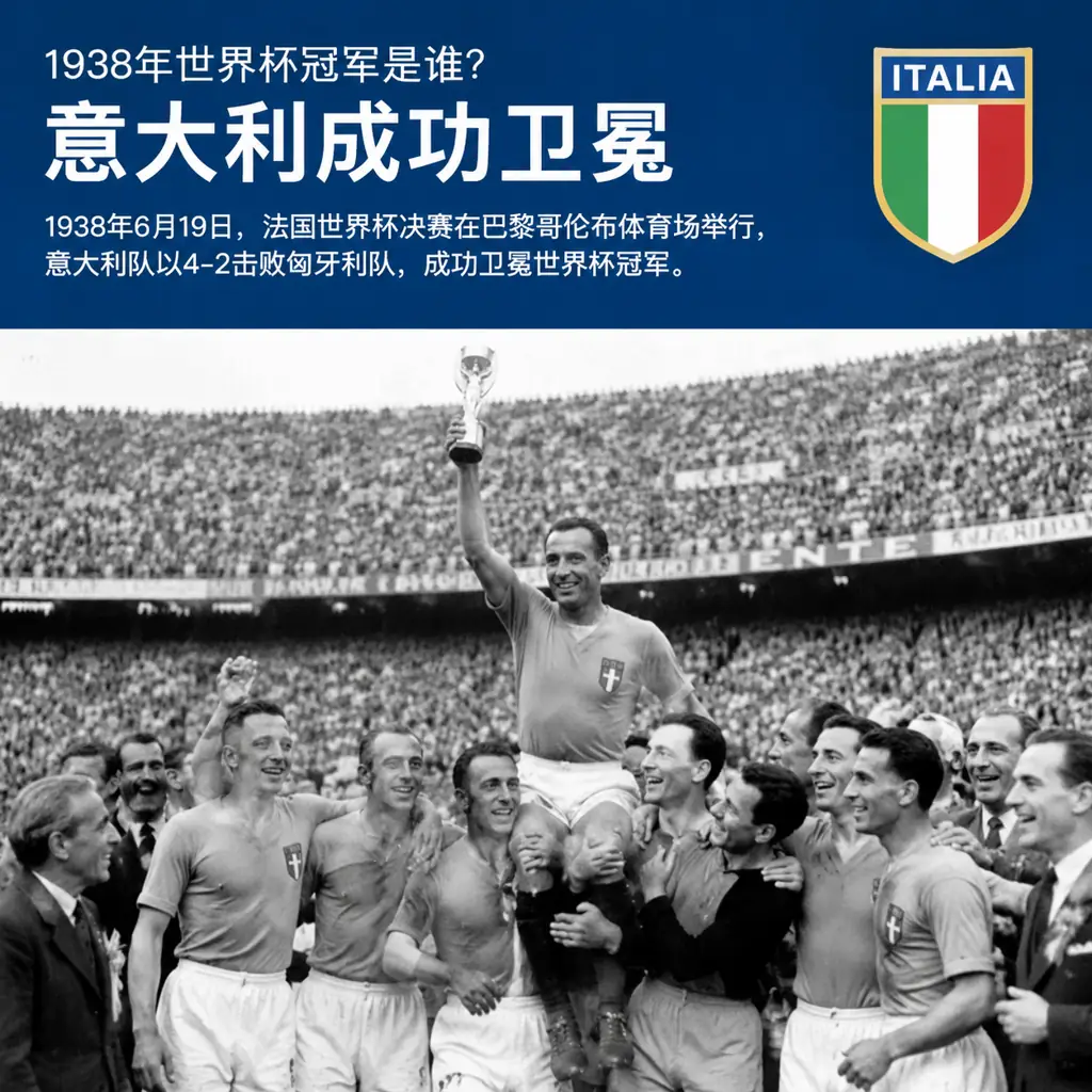 1938年世界杯冠军是谁？意大利成功卫冕