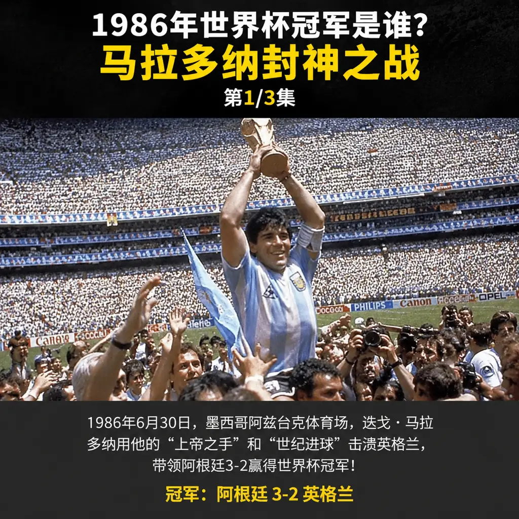 1986年世界杯冠军是谁？马拉多纳封神之战